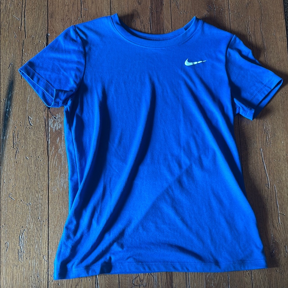 Nike Blue Short Sleeve Tee Athletic Performance